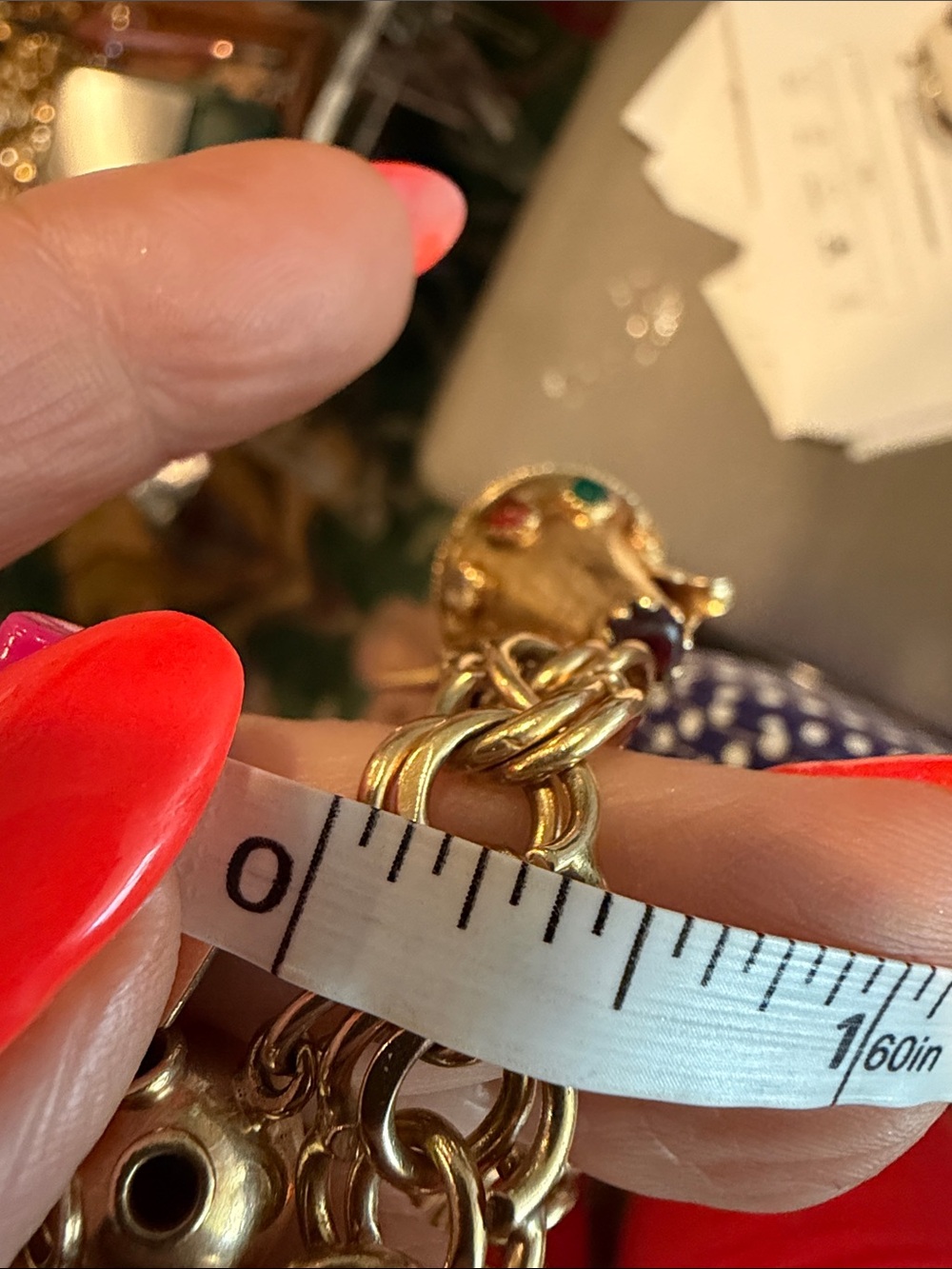 14 and 18 karat gold charm bracelet - Picture 10 of 10